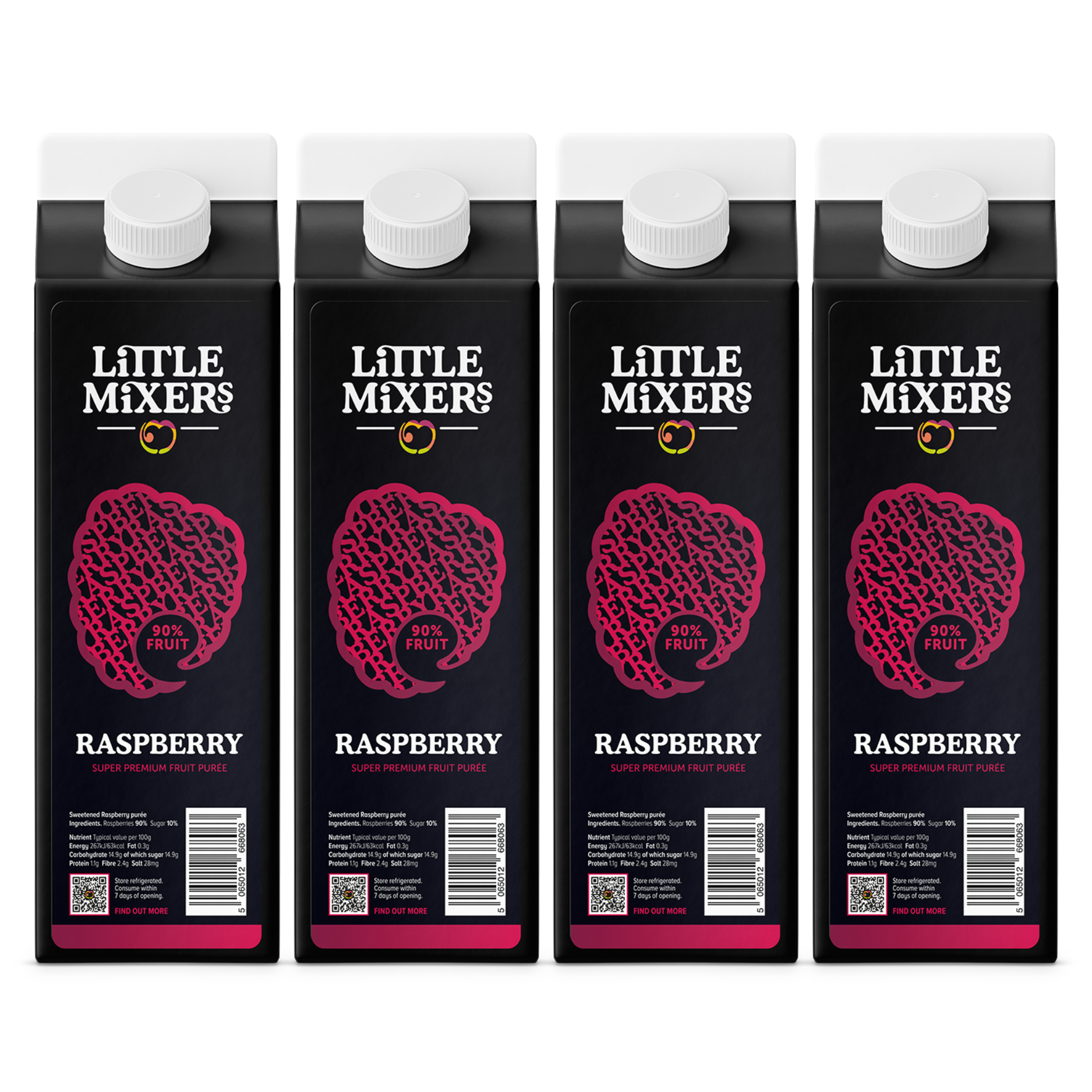 Mixer Raspberry Puree Raspberry Fruit Purée | Premium Alcohol-Free | Little Mixers